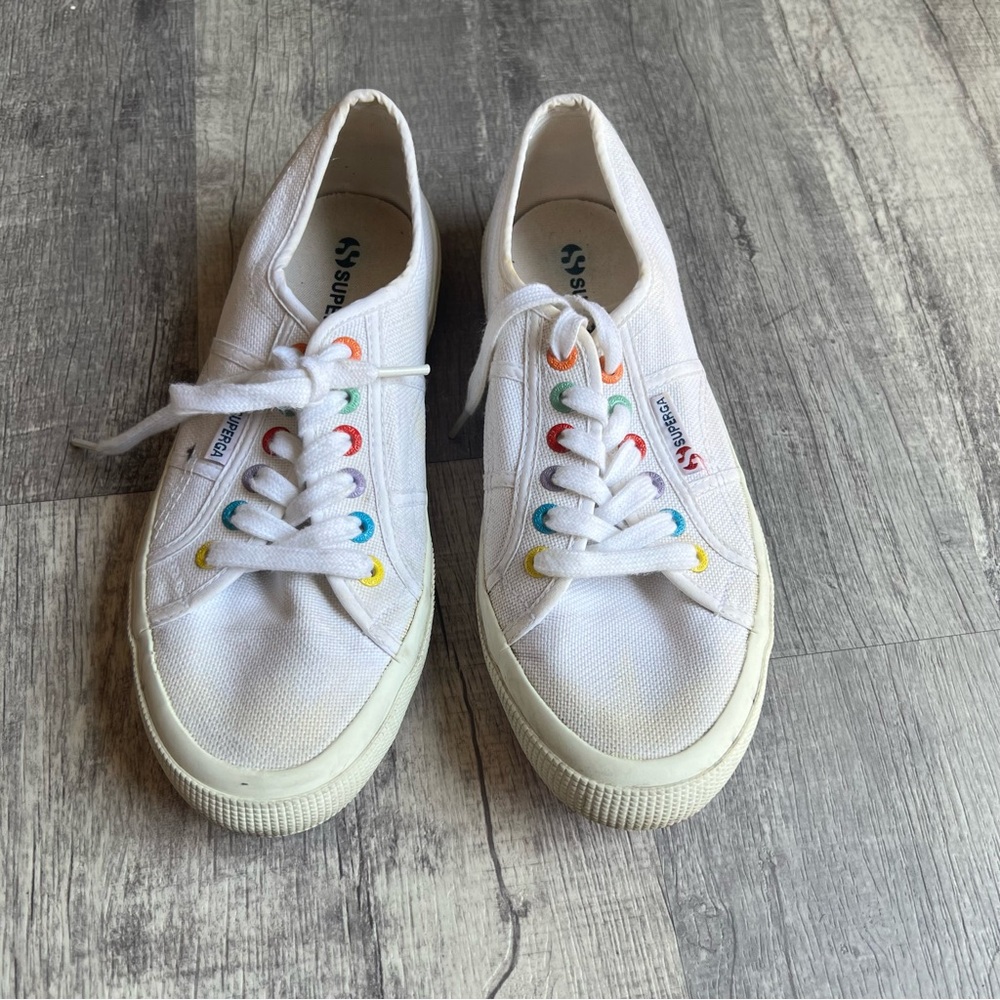 Superga white sneakers size 39.5